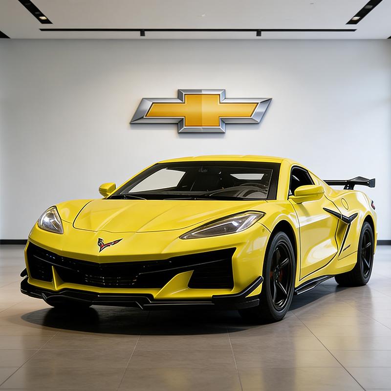 1:32 Chevrolet Corvette Z06 Суперкар Сплав Модель Автомобиля Звук и Свет Оттяжка Детская Игрушка Коллекционные items Подарок на День Рождения