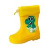Boots Children's Waterproof Lined Half Height Rain Boots Rain Shoes With Drawstring Cartoon Non-Slip Rain Boots Lightweight Outdoor
