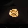 Gold Rose Brooch Retro Romantic Lapel Pin 1Pcs Unisex Anti-deform Clothing Accessory for Date Travel Daily Wear Gift