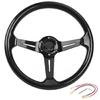 350mm Diameter Universal Racing Steering Wheel Anti Slip ABS Surfaces Ergonomic Contoured Suitable for Most Hub Adapters