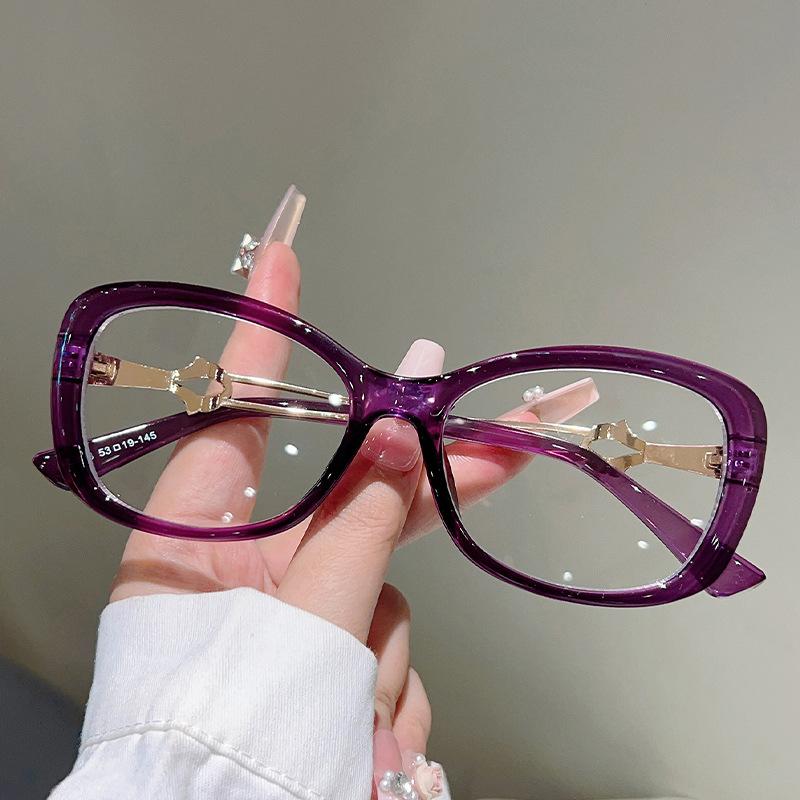 Metal Hollow Anti Blue Light Optical Glasses Women Luxury Brand Designer Myopia Customize Prescription Reading Eye Glasses Frame