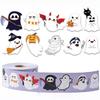 500Pcs/Roll Funny Halloween Decorative Stickers Cute Pumpkin Ghost Skull Spider Bat Label Decal Graffiti Stickers Diy Phone