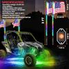 2 шт. Антенны подсветки с дистанционным управлением RZR 3 фута Спиральный светодиодный хлыст Дистанционное управление Многоцветный флагшток