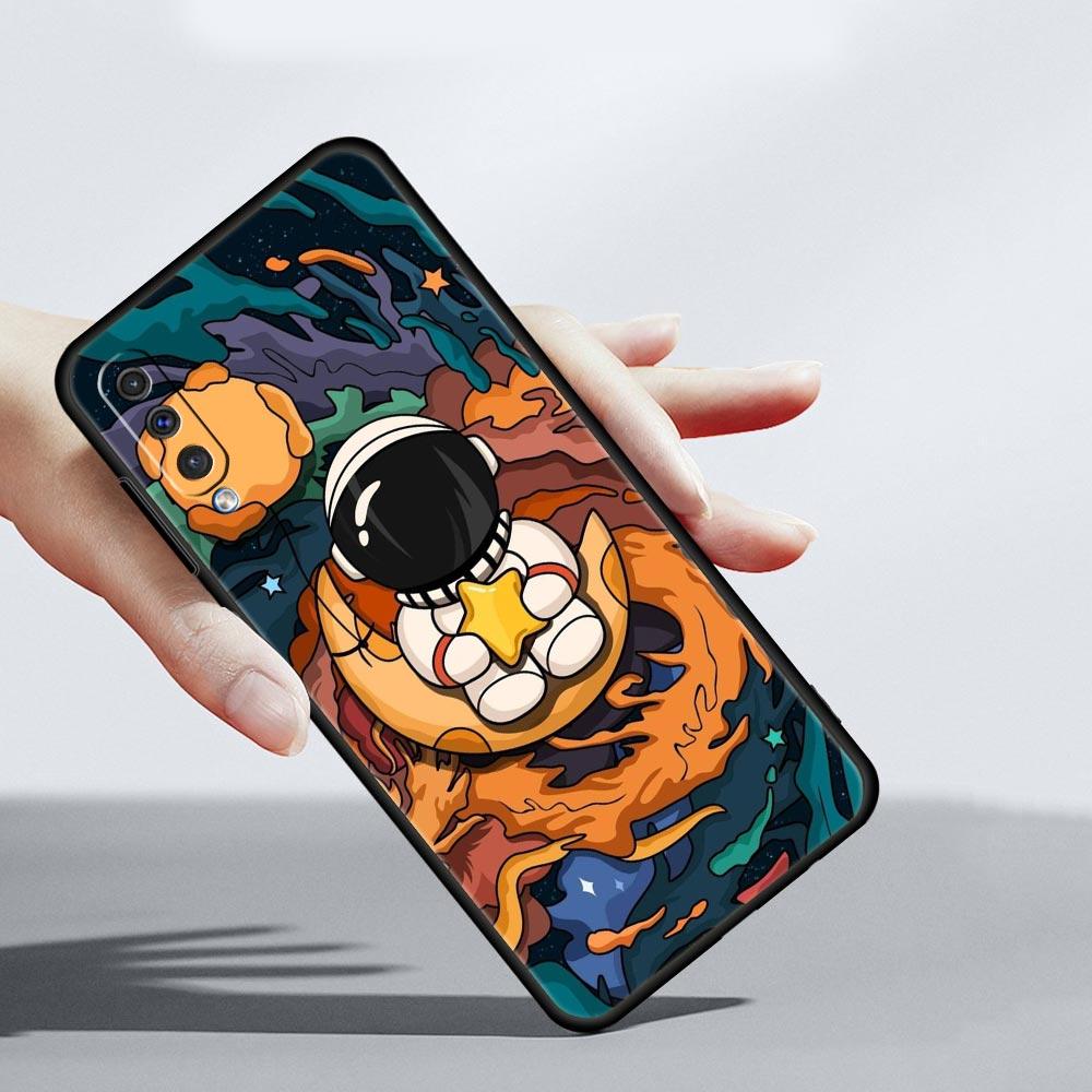 Мультяшный милый чехол-космонавт для телефона Samsung Galaxy A56 A36 A26 A16 A34 A24 A42 A22 A20 A12 A40 A30 A10 5G Мягкий чехол-бампер из ТПУ