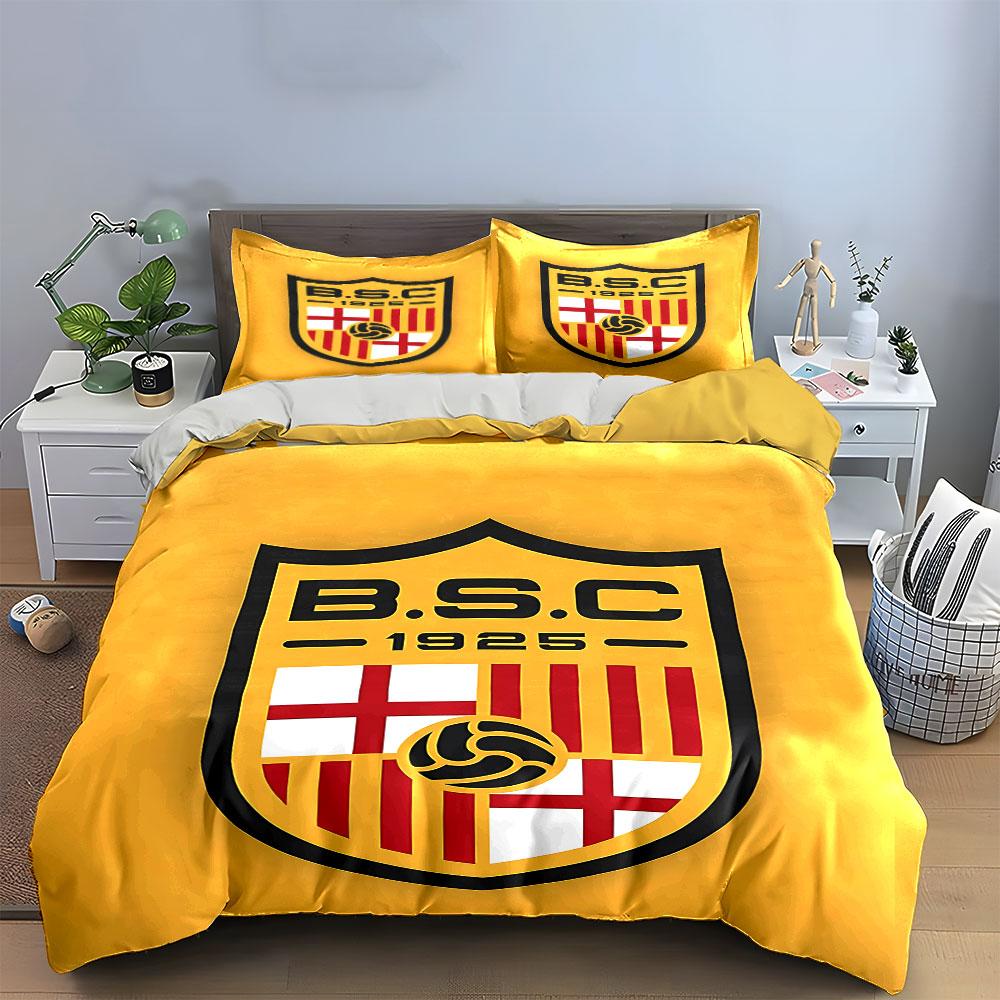 Yellow Shield Logo Bedding Set Bedding Duvet Cover Set Duvet Cover Pillowcases (1 * Duvet Cover 2 * Pillowcases, without duvet insert)