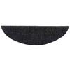 Self Adhesive Stair Treads Set of 5 56 x 17 x 3 cm Black Semi Round