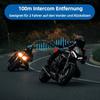 2-Pack Motorcycle Bluetooth Helmet Intercom 2 Riders Multi Wireless Waterproof Interphone Headsets 100m
