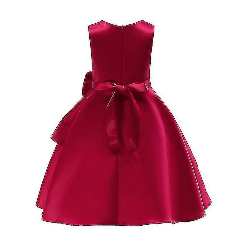 Girls Swing Dress Wedding Flower Kids Evening Party Elegant Princess Gown