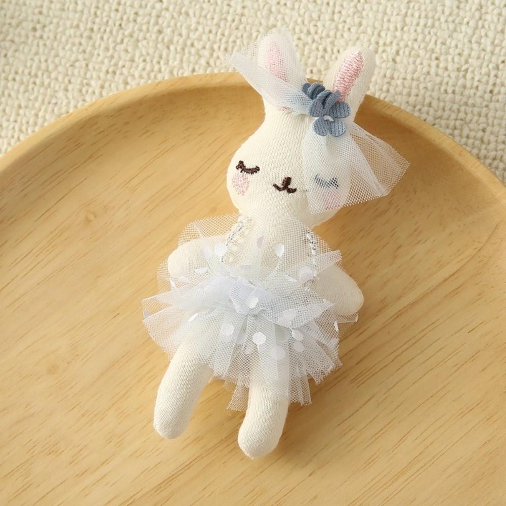 DIY Princess Hair Clip Handmade Stuffed Rabbit Doll Cute Bunny Plush Brooch Hair Clip Accessories