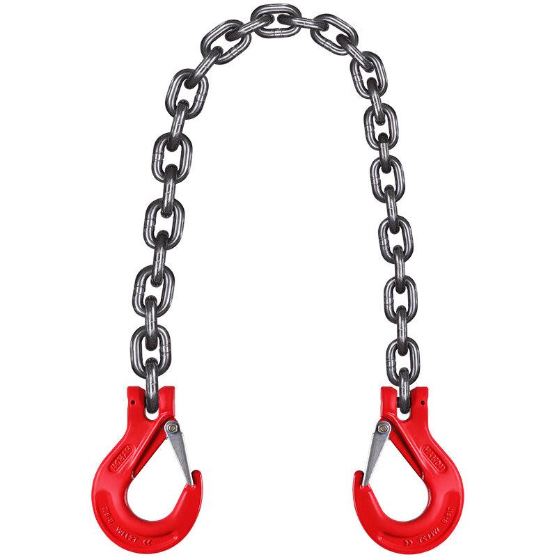 Heavy-Duty Manganese Steel Double Hook Lifting Chain