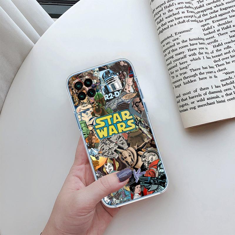 Star Wars Series Transparent Phone Case for Motorola Moto G40 G04 G05 One Ace Action Fusion + Plus Hyper Macro Vision Zoom
