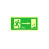 Evacuation Sign Stairs Upper Right Pvc 0.7mm Class B 32x16cm B11150 Normaluz