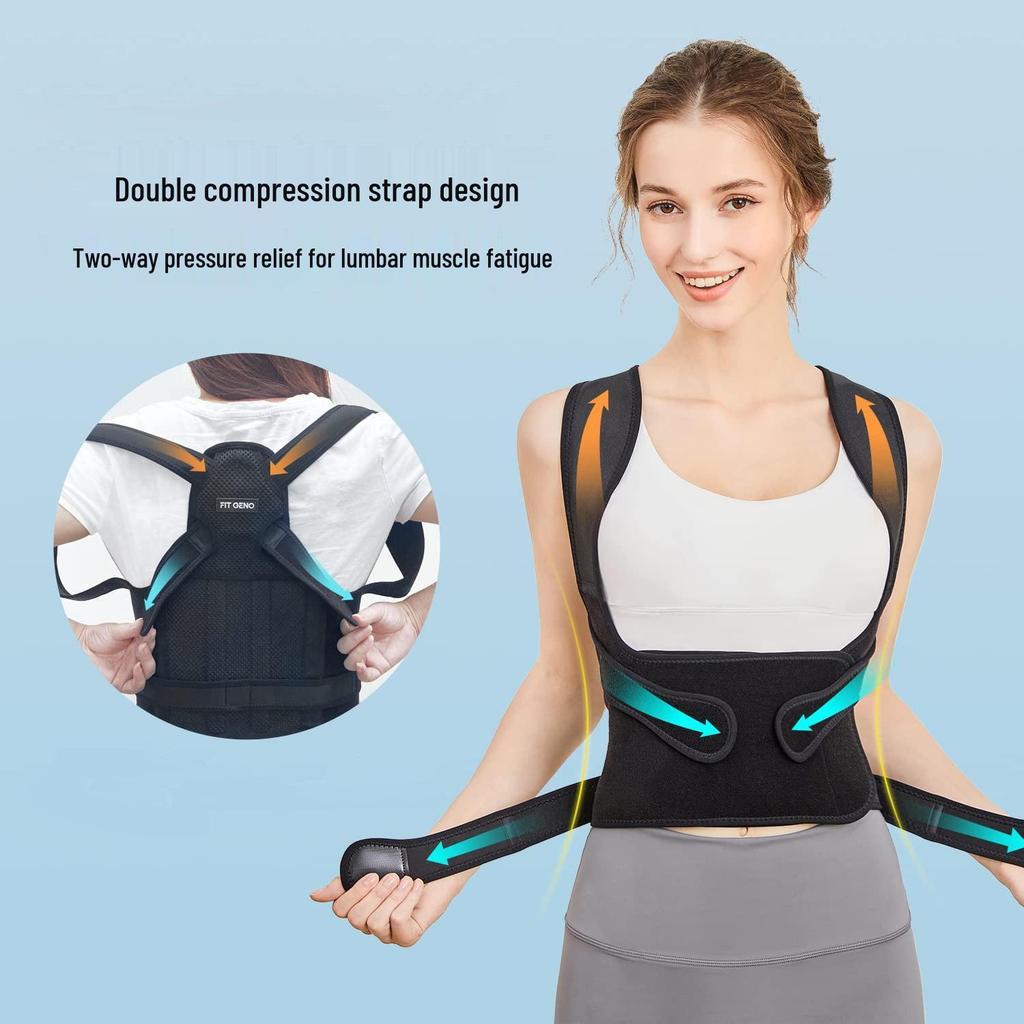 Корректор осанки унисекс: Пояс для поддержки плеч и спины от сутулости для взрослых