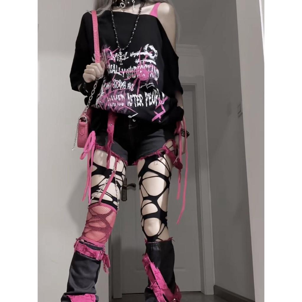 Женская футболка с круглым вырезом и бандажом, готическая, крутая, эстетичная, пуловер Y2k, шикарный, с принтом комиксов, топ Harajuku, модная, хип-хоп, женская одежда с цепочкой