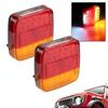 1PC/2PCS 12V Taillight Turn Signal Indicator 26 LEDs Tail Light Car Number Plate Light Rear Reverse Brake Stop Lamp Trailer Truck Caravan