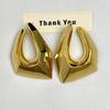Exaggerated Metal Irregular Geometric Large Earrings for Women Europe And America Personality Party Retro Jewelry Gifts