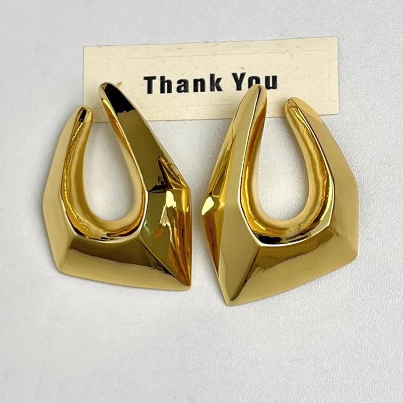 Exaggerated Metal Irregular Geometric Large Earrings for Women Europe And America Personality Party Retro Jewelry Gifts