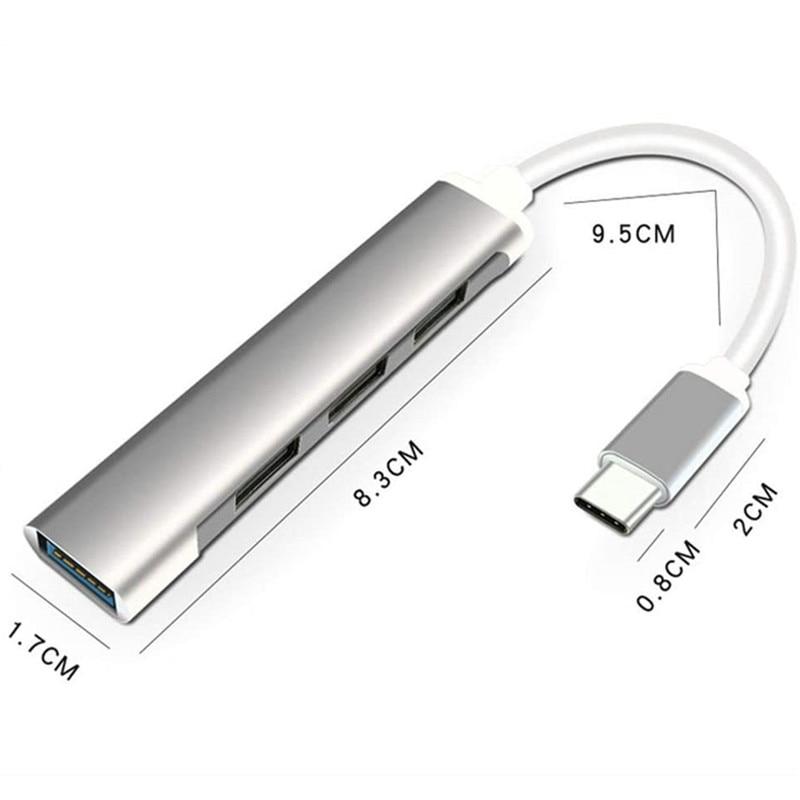 USB C HUB 3,0 Type C 4-портовый мульти-сплиттер-адаптер OTG для Lenovo Xiaomi Macbook Pro 13 15 Air Pro PC Компьютерные аксессуары
