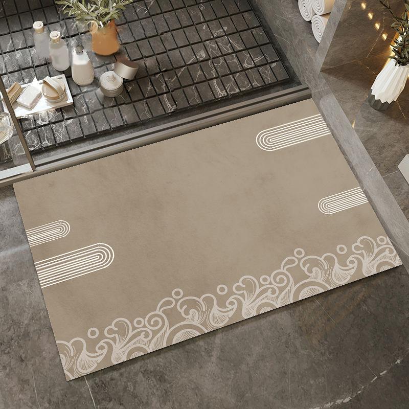 New Chinese style Door Mat Diatom Mud Bathroom Floor Carpet Water Absorbing Quick Drying Non Slip Kitchen Rug Home Decor Doormat