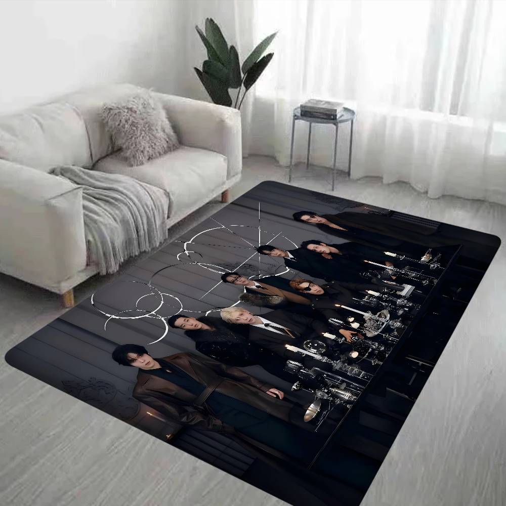 KPOP Hot A-ateez Floor Mat INS Style Soft Bedroom Floor House Laundry Room Mat Anti-skid Household Carpets
