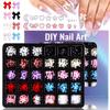 30 Grid Resin Bow Japanese Nail Jewelry Black And White Streamer Bow Three-Dimensional Simple Patch