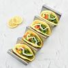 Stainless Steel Taco Holder Stand Reversible Holds 3 or 2 Tortillas Stackable Rack for Easy Storage Triangular