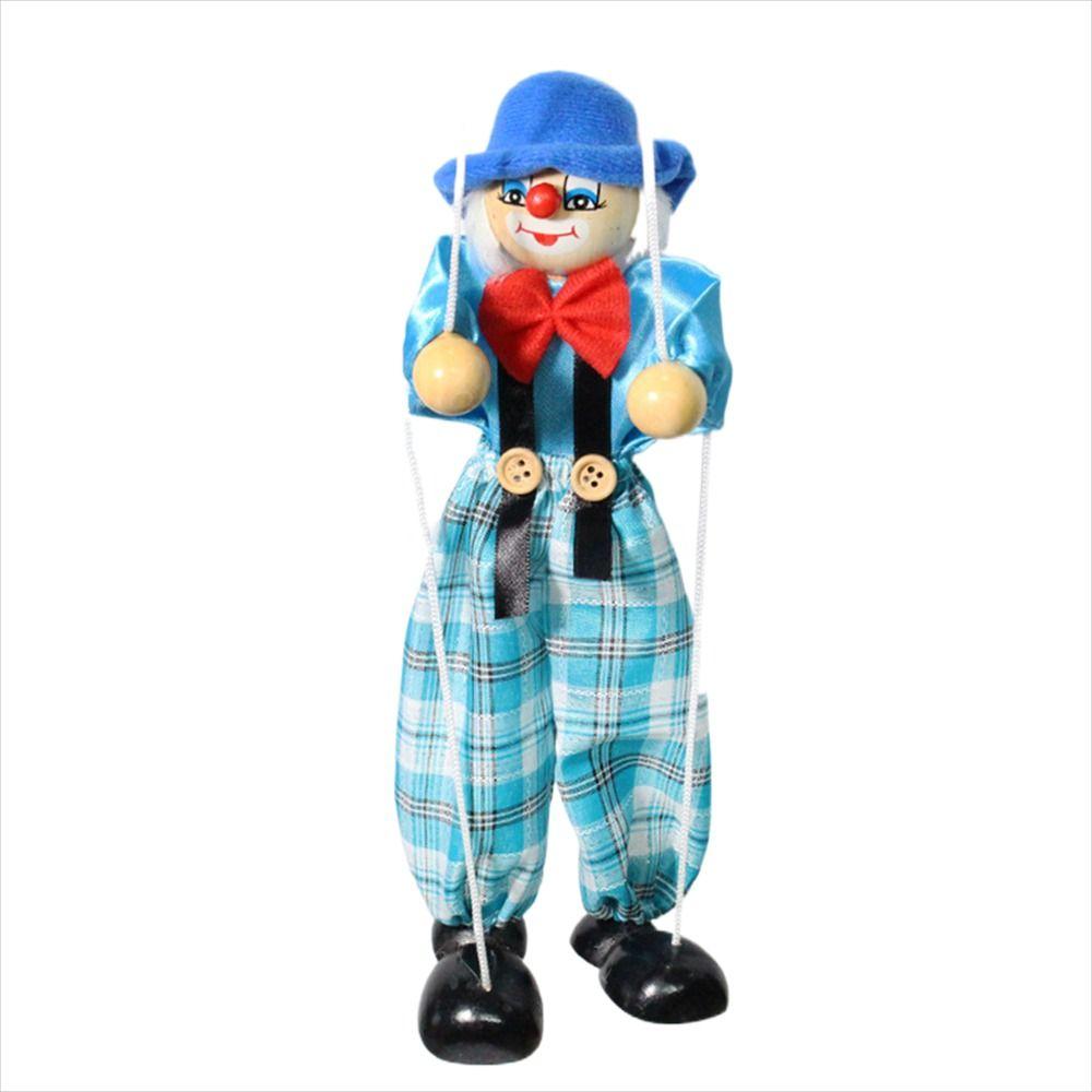 Wooden Children Gifts Joint Activity Colorful Puppet Clown Pull String Puppet Puppet Handcraft Toy