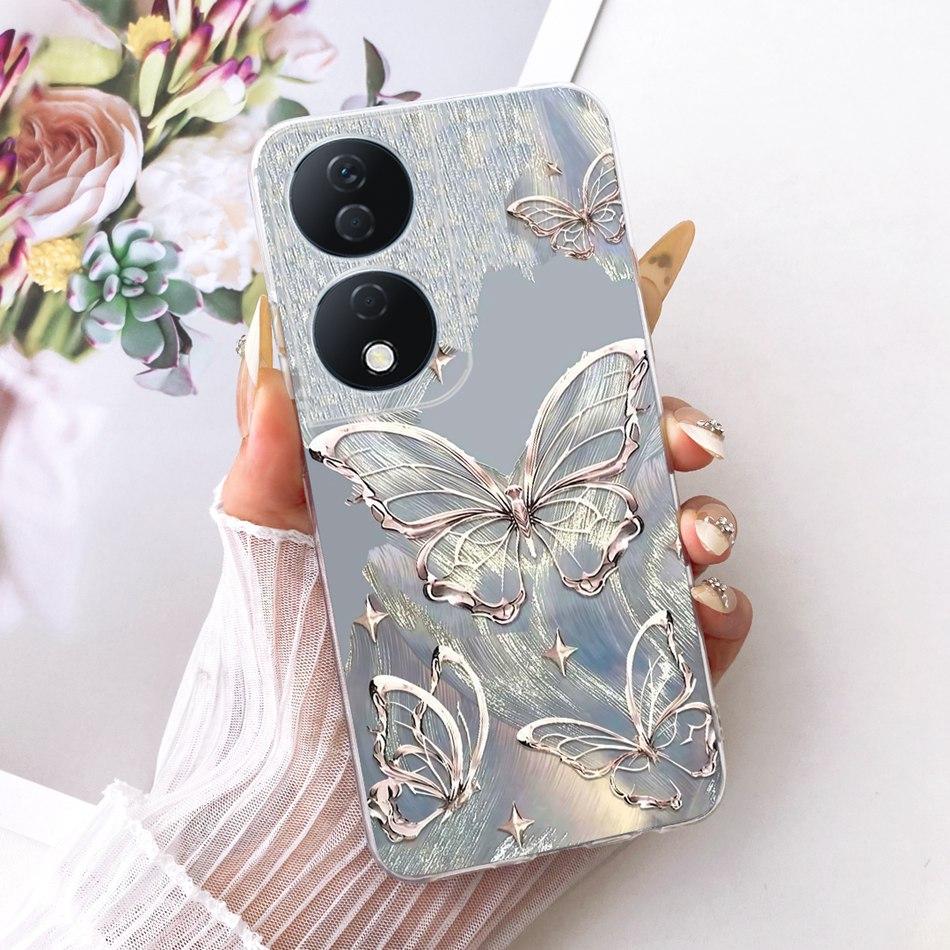 For Honor X7b CLK-LX2 2025 Cute Flower Butterfly Cat Painted Case For HonorX7b X 7B 4G 5G Soft Silicone TPU Phone Cases