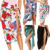 Women Printed Swimsuit Cover Up Mesh Bikini Swimwear Beach Cover-Ups Wrap Skirt