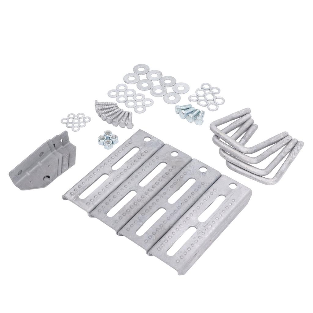 Galvanized Swivel Top Bunk Bracket Kit with Hardware for 3in Wide 3in Tall Boat Trailer Crossmember