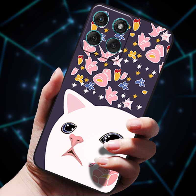 For Motorola Edge 60 Fusion Case 60Stylus 3D Flowers Emboss Phone Cases for Moto Edge 60 PRO Stylus Back Soft Silicone Bumper