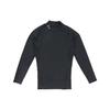 Solid Color High Neck Quick Dry Long Sleeve Fitness Shirt Men Tops Black 1358577-001