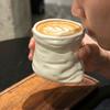 Large-caliber Cloth Bag Shaped Mug Heat-resistant Irregular Mugs Bag Ceramic Cups  Home Gathering