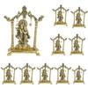 Metal Gold Plated Radha Krishna Idol Sculpture Statue Figurine Decorative Showpiece for Janmashtami Home Decoration Temple and Gift