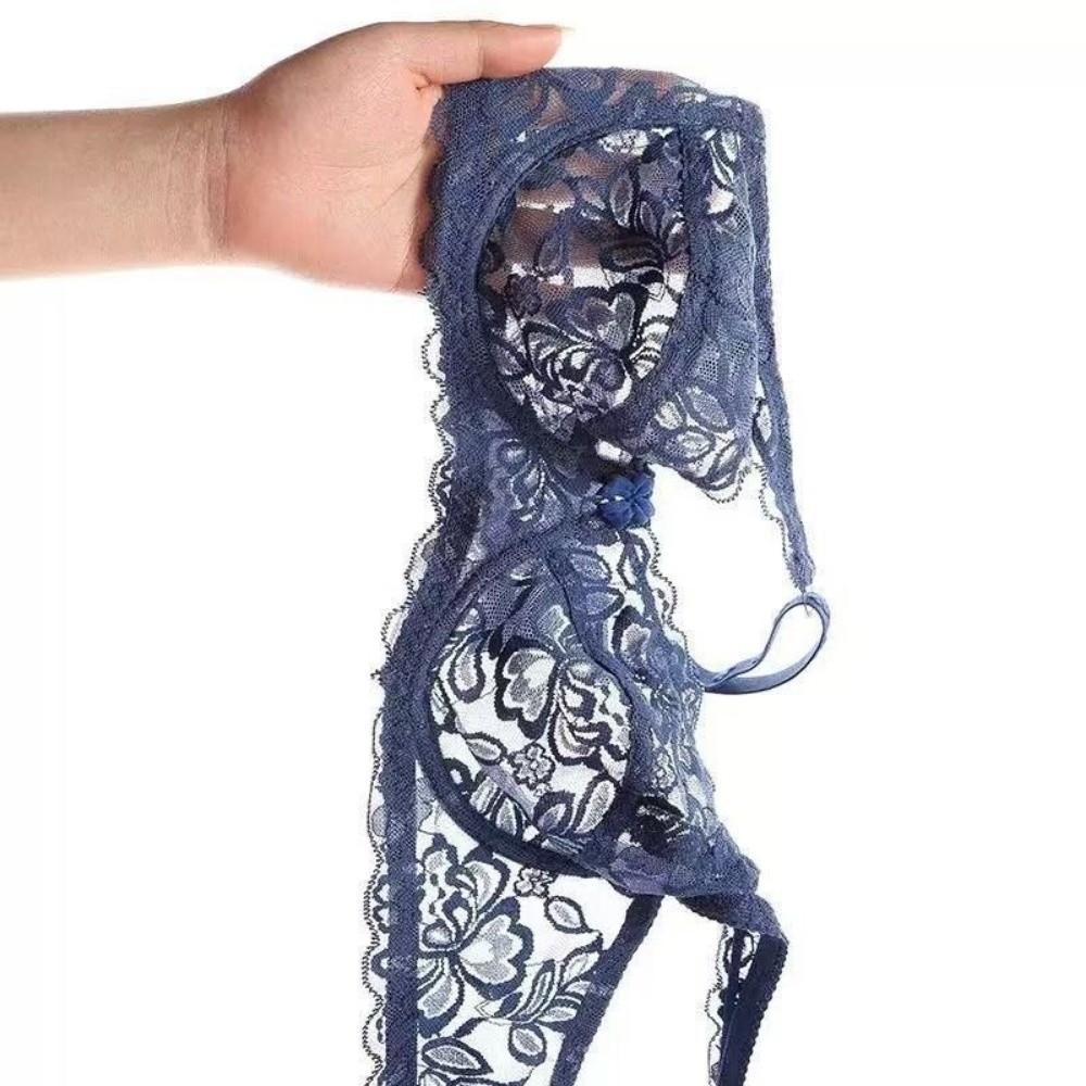 Mesh Transparent Push Up Bra Untra-thin Lace Underwear Seamless Lace Bra Daily Wear
