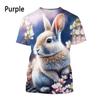 Rabbit Series 3D Printed Men's Casual Short Sleeved T-shirt Men's T-shirt