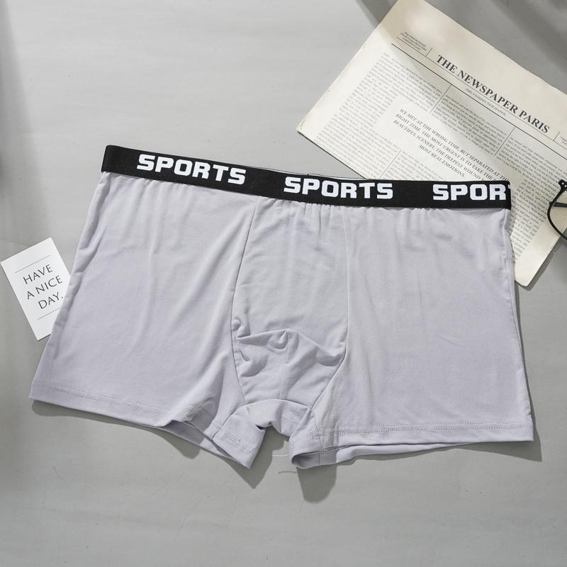 Men's Letter Print Boxer Shorts Soft Breathable Underwear Comfortable Elastic Waistband Sporty & Casual Boxers Underpants