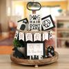 Dog Tiered Tray Decor Wooden Sign Festive Rustic Table Centerpieces For Home Kitchen Coffee Bar Party Supplies
