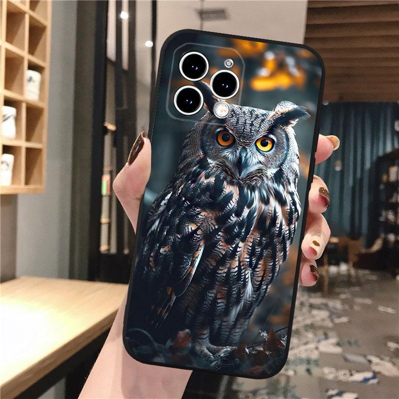 Чехол для телефона с совой для iphone 17 Pro Max Air 16 15 14 13 Pro Max 15 16 Pro 15Plus Корпус