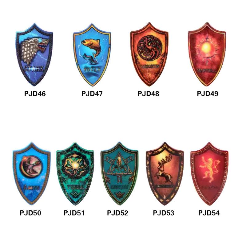 MOC Средневековые Строительные Блоки Персонаж Рыцарь Воин Набор Аксессуаров Шлем Наплечники Щит Лук Стрела Кирпич Подарок Игрушка X022