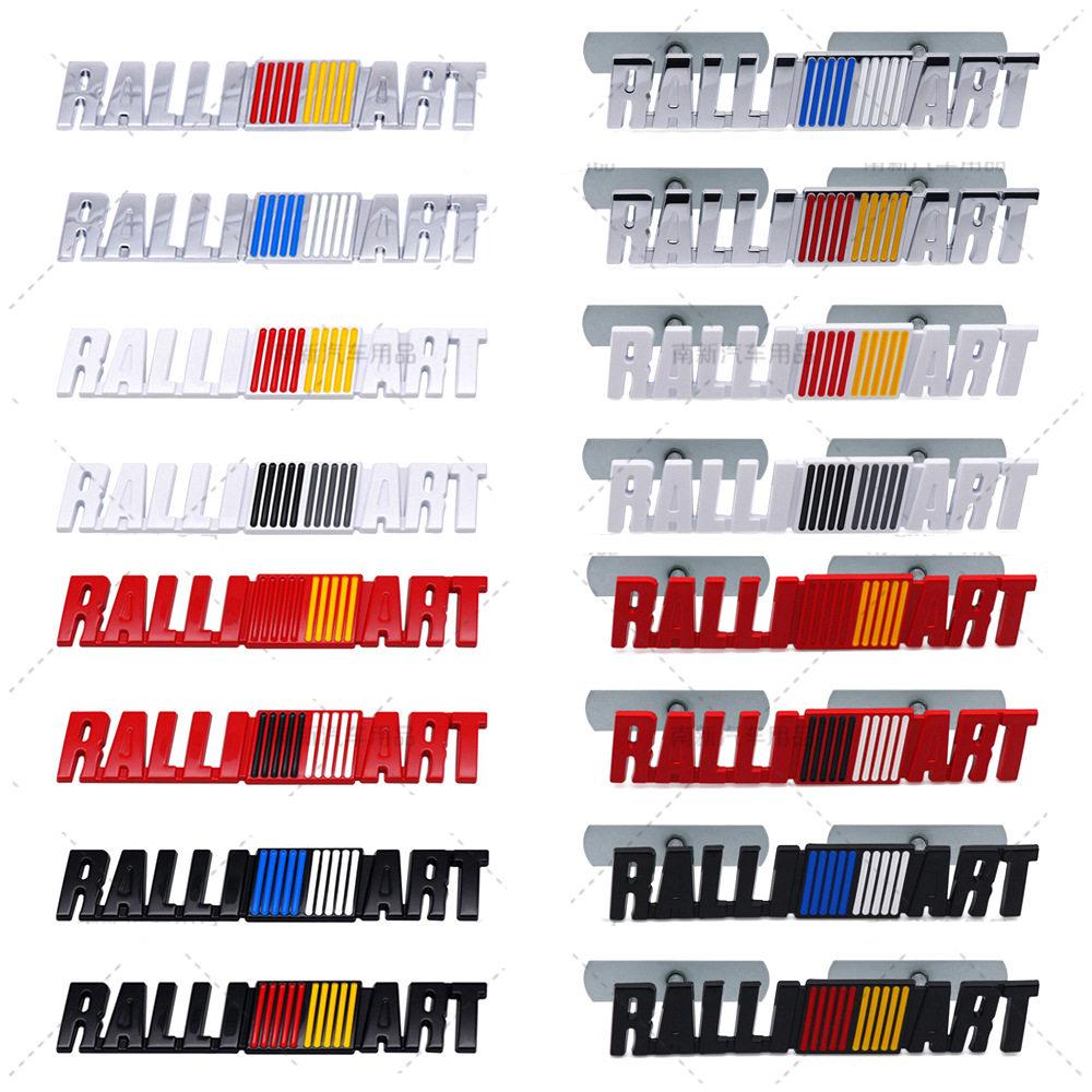 Car Rear Trunk Grill Ralliart Logo Sticker For Mitsubishi L200 Lancer Outlander Pajero Triton RVR ASX EVO Emblem Grille Badge