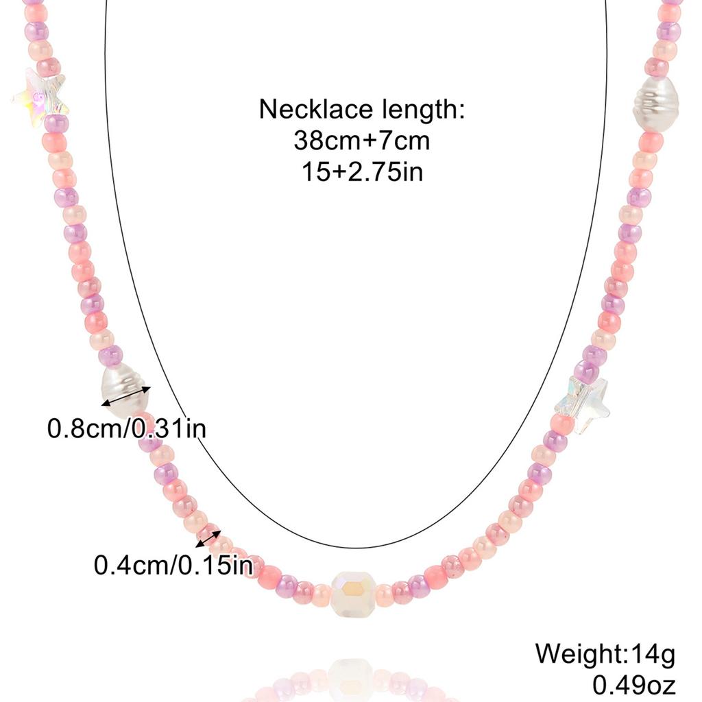 Ожерелье для женщин Ожерелья из бисера Женские сотни с высококачественным чувством не теряющего цвета Ожерелья из бисера ручной работы Ins Красочные ожерелья из бисера