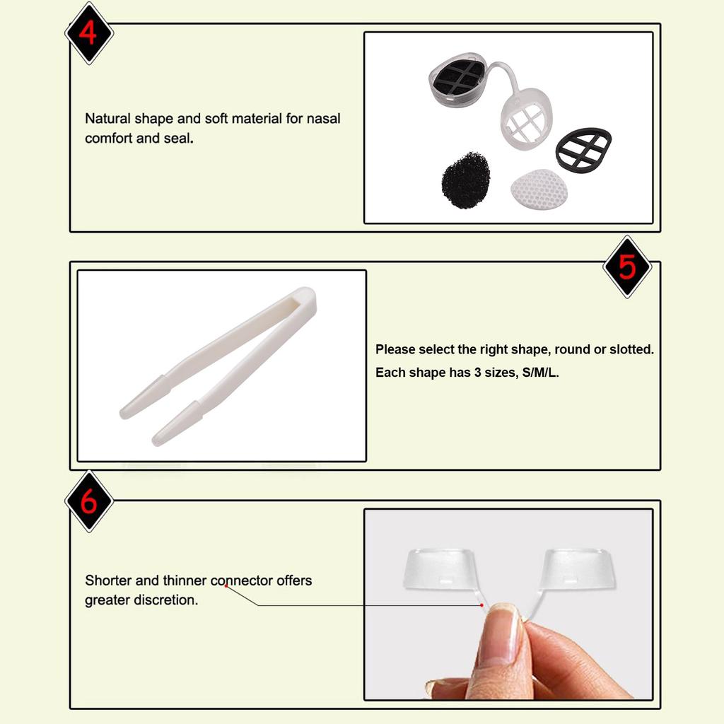 Невидимый носовой фильтр Ультра-дышащие носовые фильтры Носовые фильтры Носовые заглушки для запахов Фильтрация воздуха от пыльцы, пыли, дыма