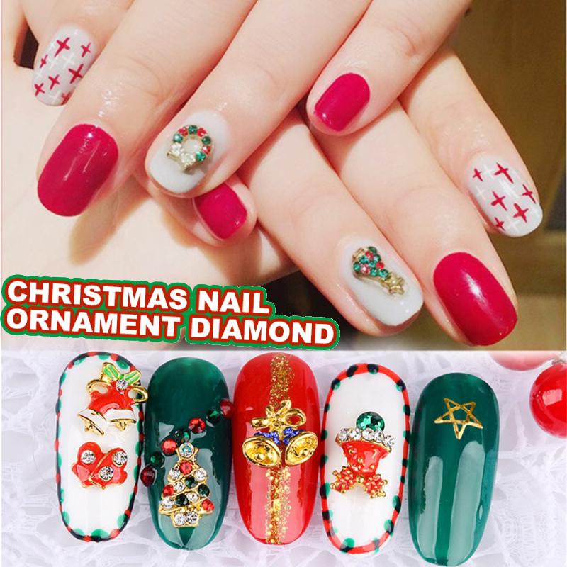 Christmas Glitter Nail Art Decorations Rhinestones Charm Nail Gems Jewelry Fake Nails Accessories Manicure Supplies Tools