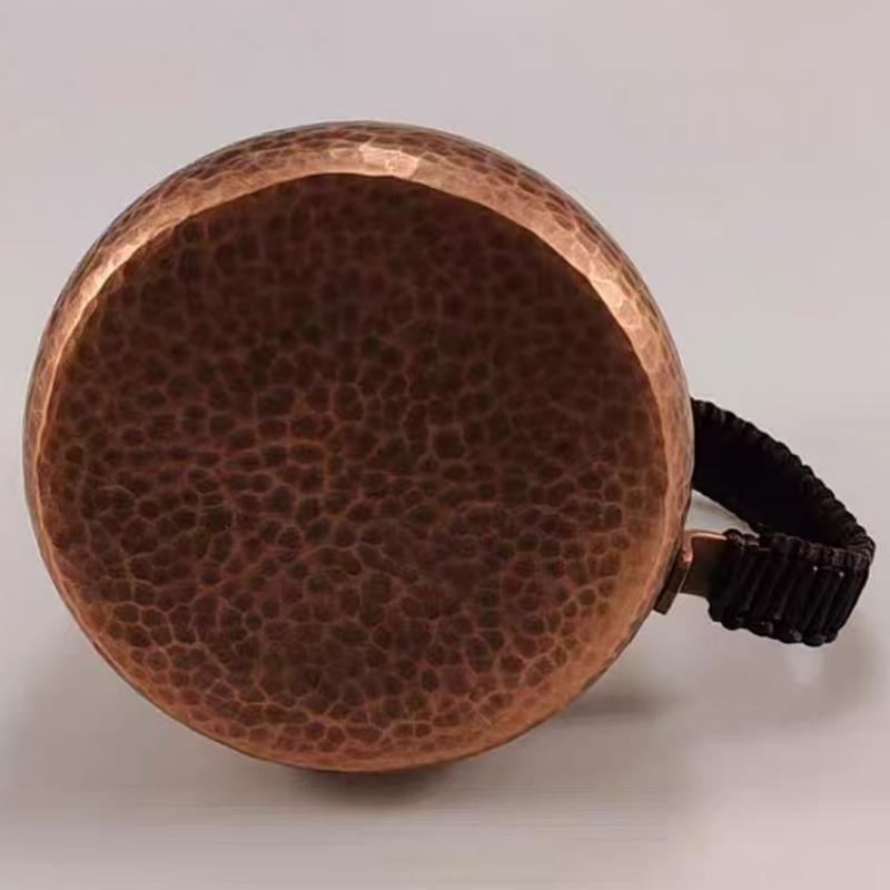 Винтажная медная кофейная кружка, кружка Moscow Mule, утолщенная, большого размера, текстура молотка, плетеная ручка, 700 мл, пивная кружка, чайная кружка, посуда