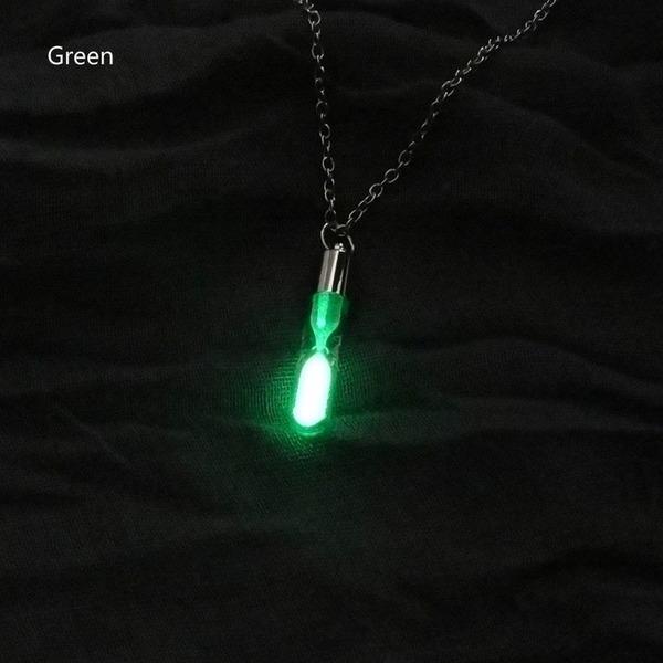Креативное светящееся ожерелье с подвеской в ​​виде бутылки песочных часов для женщин