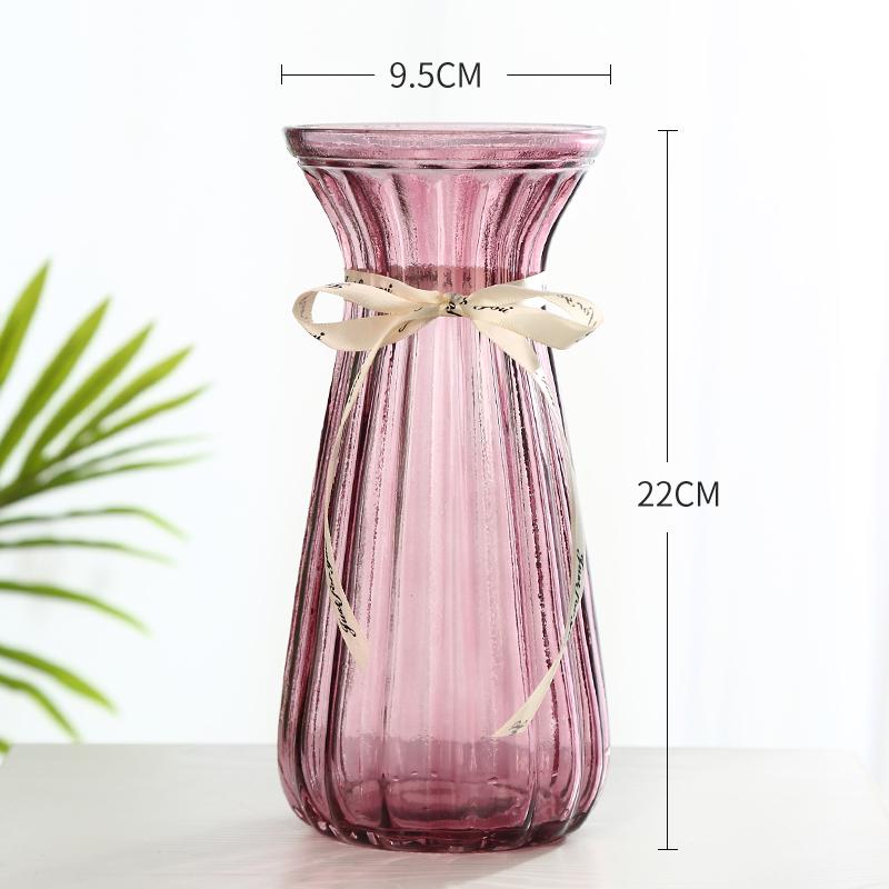 Transparent Glass Vase for Hydroponic Plants and Flower Arrangements