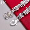 925 Sterling Silver Multi Cross Chain Circular Bracelet, Fashionable Wedding Jewelry