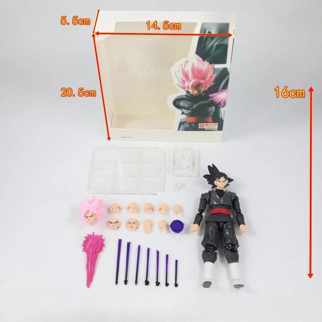 SHF Dragon Ball Super Супер Сайян Розовые Волосы Сон Гоку Артикулированные Суставы Подвижная ПВХ Фигурка Коллекционные Игрушки 16см
