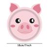 10Pcs 7inch Farm Animal Party Utensils Dining Plate Cow Sheep Pig Chicken Animal Farm Party Supplies